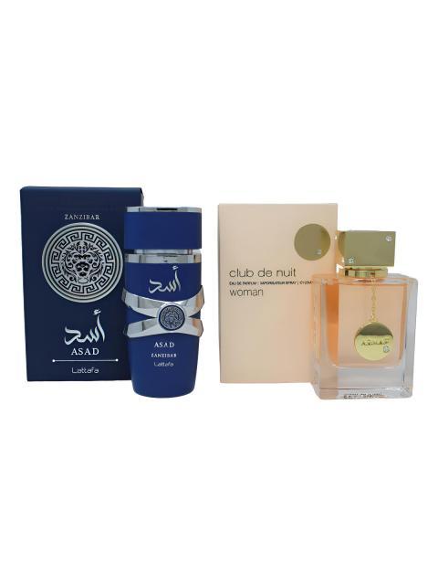 SET LATTAFA ASAD ZANZIBAR Y ARMAF CLUB DE NUIT WOMAN EDP 105