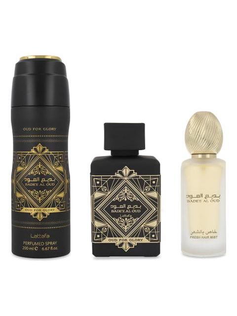 SET LATTAFA BADEE AL OUD FOR GLORY UNISEX 100ML EDP