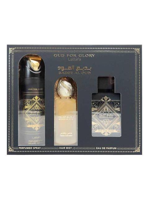 SET LATTAFA BADEE AL OUD FOR GLORY UNISEX 100ML EDP - Imagen 4
