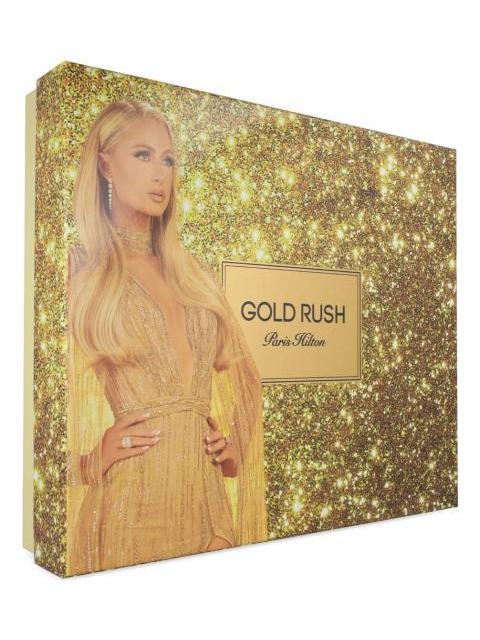 SET PARIS HILTON GOLD RUSH 4PZS 100ML EDP SPRAY BODY LOTION - Imagen 3