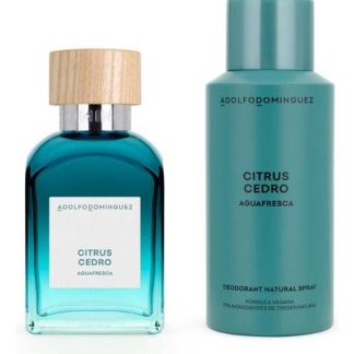 SET PERFUME ADOLFO DOMINGUEZ LINEA AGUA FRESCA CITRUS CEDRO PARA HOMBRE