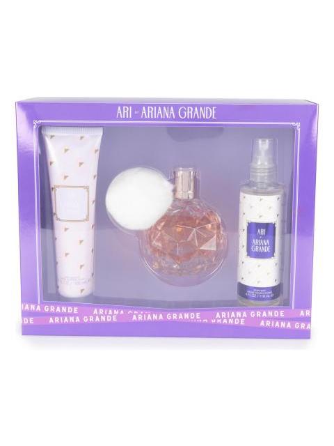 SET PERFUME + BODY MIST + BODY SOUFFLE PARA MUJER ARIANA GRANDE ARI EAU DE PARFUM 100 ML