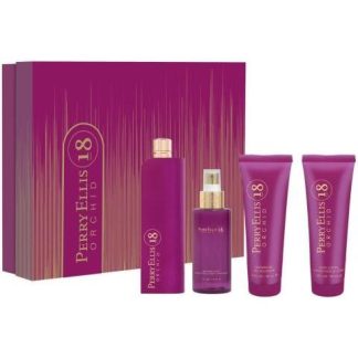SET PERRY ELLIS 18 ORCHID PARA DAMA 100 ML 4 PIEZAS