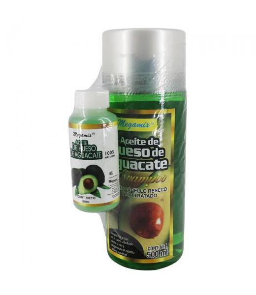 SHAMPOO ACEITE DE HUESO DE AGUACATE 500 ML PARA CABELLO RESECO MEGAMIX