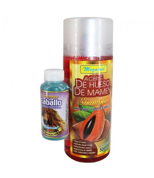 SHAMPOO ACEITE HUESO DE MAMEY 500 ML PARA TODO TIPO DE CABELLO MEGAMIX