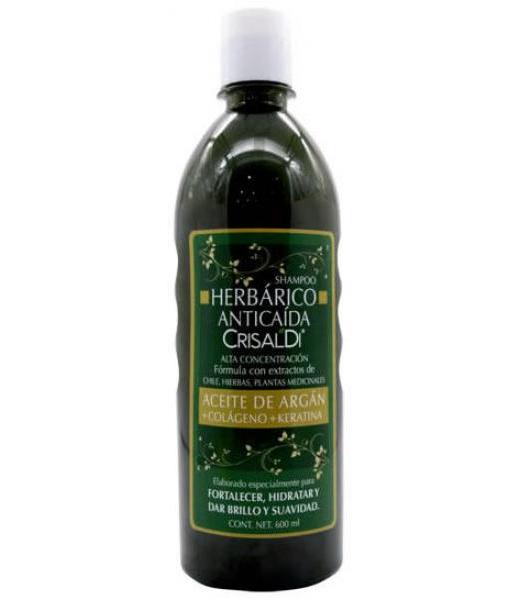 SHAMPOO ANTICAIDA CON ACEITE DE ARGAN COLAGENO Y QUERATINA 600 ML