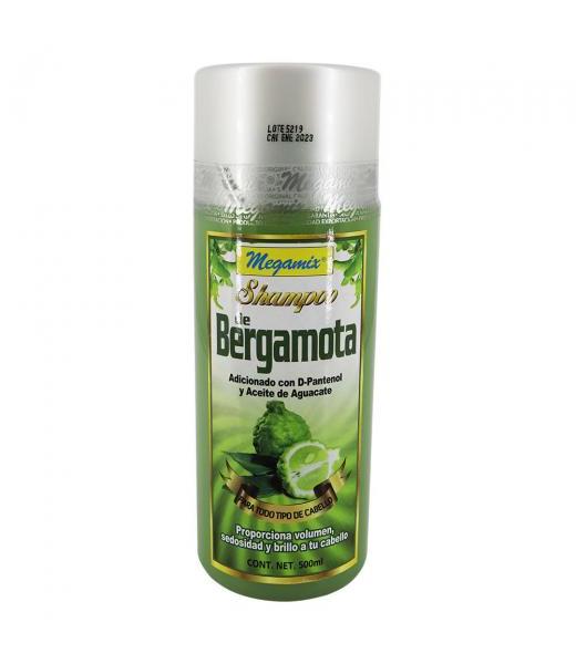 SHAMPOO DE BERGAMOTA ACOND. C D-PANTENOL Y ACEITE DE AGUACATE 500 MEGAMIX