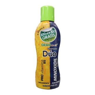 SHAMPOO GRAN NATURAL DUO MINOXIDIL ULTRA 5% 1100 ML CRECIMIENTO A SHAMPOOS NACE