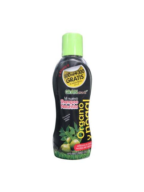 SHAMPOO GRAN NATURAL ORGANO Y NOGAL 1100 ML MI NUEVO SHAMPOO NATU SHAMPOOS NACE