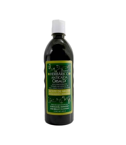 SHAMPOO HERBARICO ANTICAIDA ACEITE DE ARGAN + COLAGENO + KERATINA LAB. CRISALDI