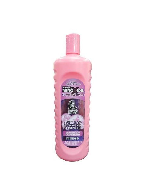 SHAMPOO MINOXIDIL ACIDO HIALURONICO 1.1.L. MUJER + CABELLO RESTAU TEPEZCOHUITE DEL INDIO PAPAGO