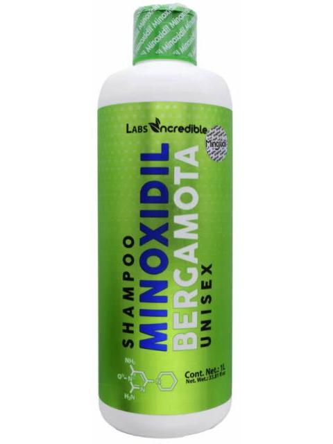SHAMPOO MINOXIDIL BERGAMOTA UNISEX 1 L INCREDIBLE PRODUCTS