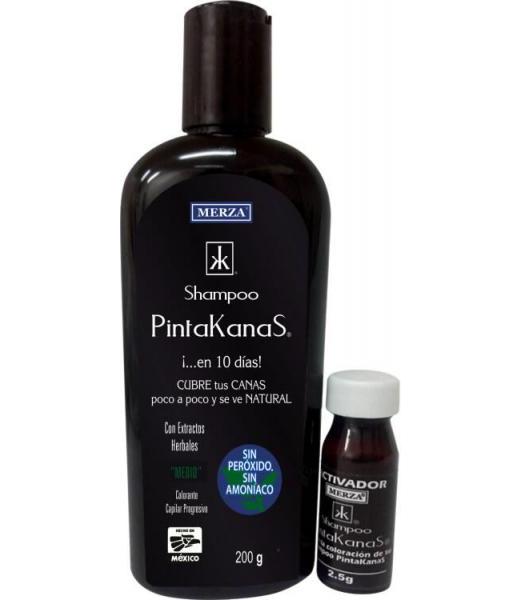 SHAMPOO PINTAKANAS MEDIO 200ML. CON EXTRACTOS HERBALES SIN PEROXI SIN CANAS