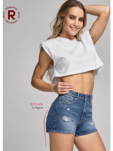 SHORT DESGASTADO GRIS SEVEN JEANS - Imagen 6