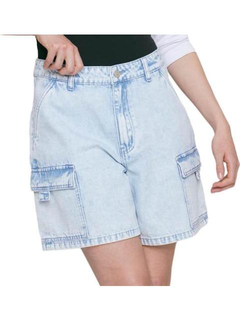 SHORT MEZCLILLA CINTURA ALTA AZUL ATMOSPHERE DNM - Imagen 3