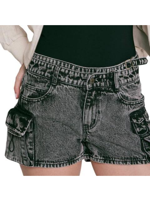 SHORT MEZCLILLA CINTURA ALTA NEGRO ATMOSPHERE DNM - Imagen 4