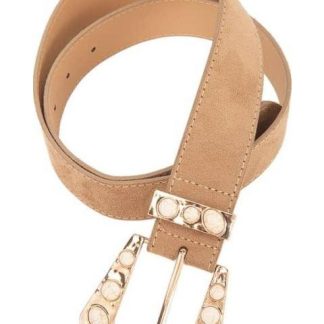 SINTETICO GAMUZA HEBILLA CON CUENTAS TAUPE HOLLY LAND