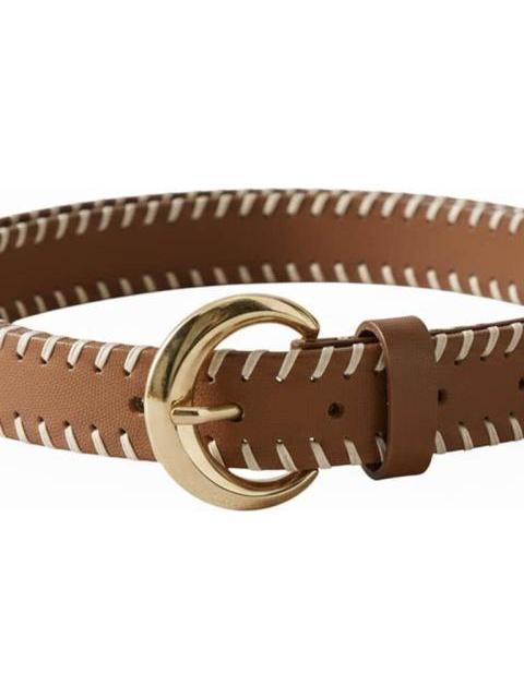 SINTETICO HEBILLA DORADA DESPUNTE BEIGE CAMEL HOLLY LAND - Imagen 3