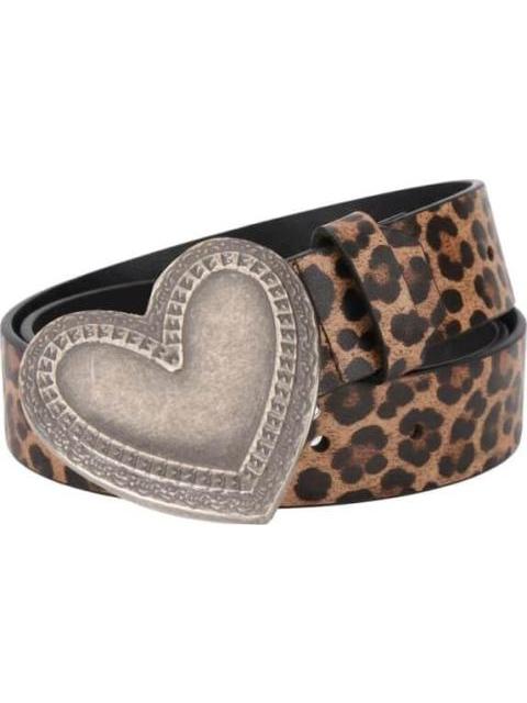 SINTETICO LEOPARDO HEBILLA DE CORAZON PLATA ANIMAL PRINT HOLLY LAND - Imagen 2