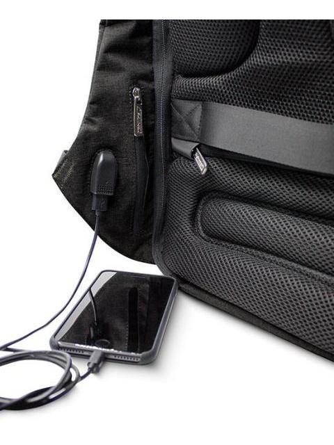 SKYPEAK MOCHILA DE NYLON SHIELD-115BK PARA LAPTOP 15.6 NEGRO - Imagen 4