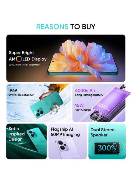 SMARTPHONE REALME 14T 256 GB 8 GB PANTALLA RAM 6.7 108 MP CAMARA DE DOBLE CHIP - Imagen 5