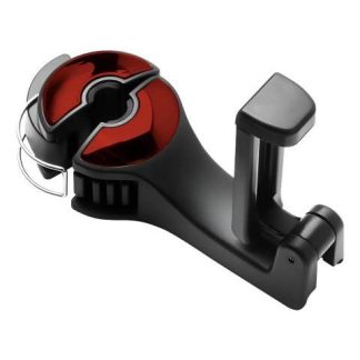 SOPORTE CELULAR GANCHO REPOSACABEZAS AUTO UNIVERSAL 2 EN 1 ROJO