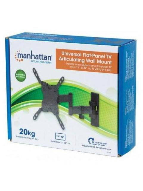 MANHATTAN SOPORTE DE PARED 461405 PARA PANTALLA 13 - 42 HASTA 20KG NEGRO - Imagen 5