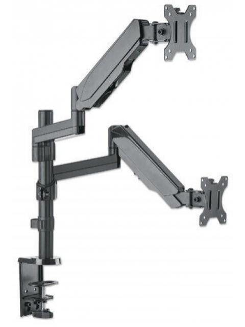 MANHATTAN SOPORTE DE ESCRITORIO 2 MONITORES 17 - 32 HASTA 8KG NEGRO - Imagen 2