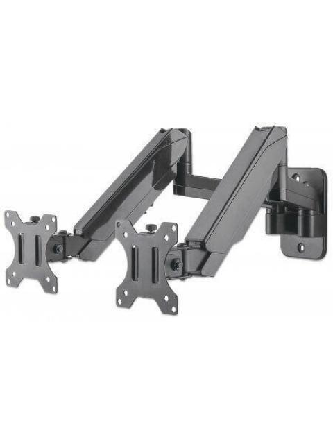 MANHATTAN SOPORTE DE PARED 2 MONITORES 17 - 32 HASTA 8KG NEGRO - Imagen 2