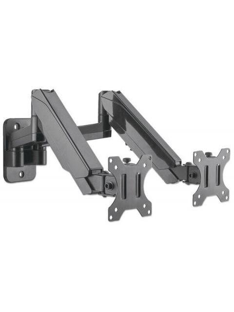 MANHATTAN SOPORTE DE PARED 2 MONITORES 17 - 32 HASTA 8KG NEGRO - Imagen 3