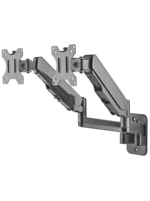 MANHATTAN SOPORTE DE PARED 2 MONITORES 17 - 32 HASTA 8KG NEGRO - Imagen 4