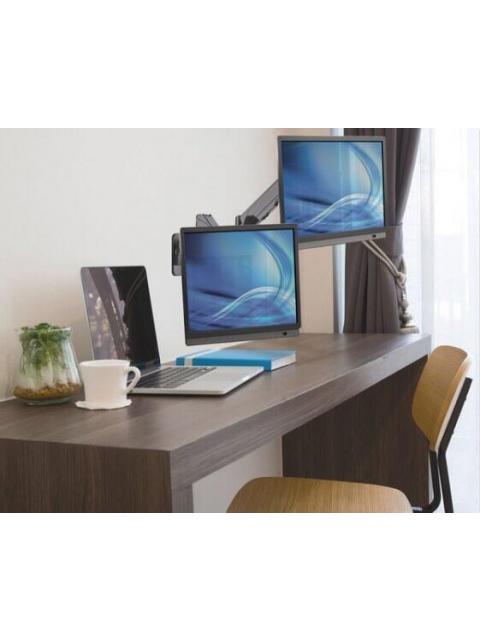 MANHATTAN SOPORTE DE PARED 2 MONITORES 17 - 32 HASTA 8KG NEGRO - Imagen 2