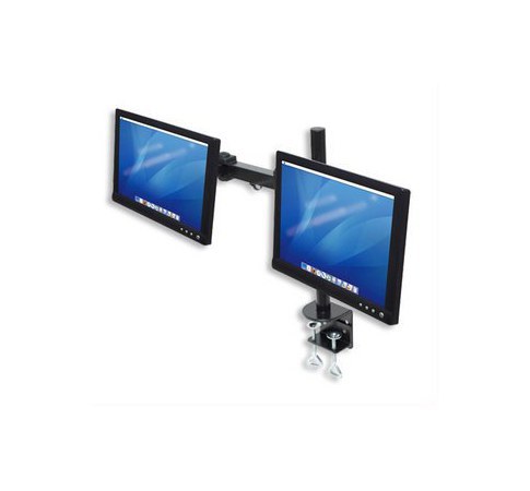 MANHATTAN SOPORTE CON BRAZOS DE DOBLE MOVIMIENTO PARA 2 MONITORES HASTA 24 MAX. 12KGS NEGRO - Imagen 3