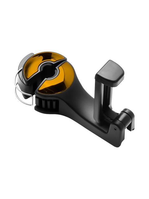 SOPORTE PARA CELULAR 2 EN 1 CON GANCHO PARA REPOSACABEZAS DE AUTO COMPATIBLE CON TELEFONOS DE 6 PULGADAS MULTIUSOS PARA COLGAR BOLSAS MOCHILAS O ABRIGOS AMARILLO SLIM COMPANY
