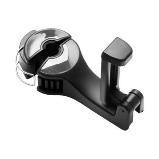SOPORTE PARA CELULAR 2 EN 1 CON GANCHO PARA REPOSACABEZAS DE AUTO COMPATIBLE CON TELEFONOS DE 6 PULGADAS MULTIUSOS PARA COLGAR BOLSAS MOCHILAS O ABRIGOS GRIS SLIM COMPANY