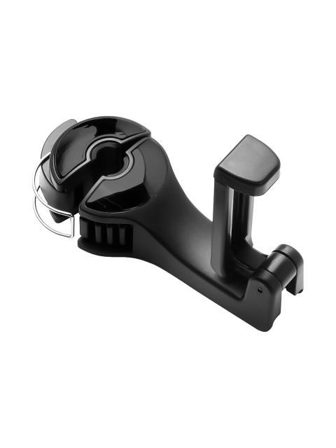 SOPORTE PARA CELULAR 2 EN 1 CON GANCHO PARA REPOSACABEZAS DE AUTO COMPATIBLE CON TELEFONOS DE 6 PULGADAS MULTIUSOS PARA COLGAR BOLSAS MOCHILAS O ABRIGOS NEGRO SLIM COMPANY