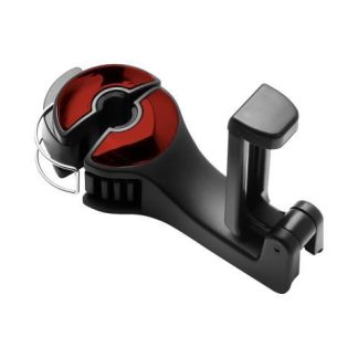 SOPORTE PARA CELULAR 2 EN 1 CON GANCHO PARA REPOSACABEZAS DE AUTO COMPATIBLE CON TELEFONOS DE 6 PULGADAS MULTIUSOS PARA COLGAR BOLSAS MOCHILAS O ABRIGOS ROJO SLIM COMPANY