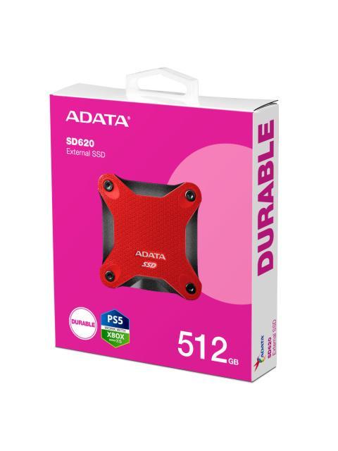 SSD EXTERNO ADATA SD620 512GB MICRO USB-B ROJO - Imagen 6