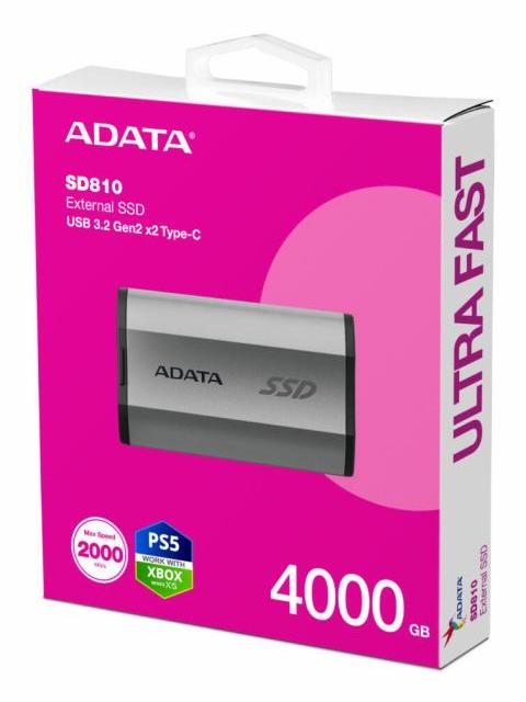 SSD EXTERNO ADATA SD810 4TB USB-C PLATA - Imagen 6