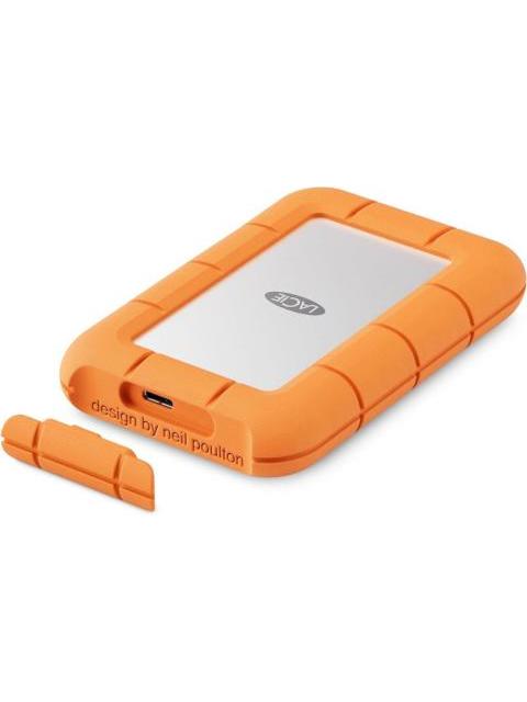 SSD EXTERNO LACIE RUGGED MINI SSD 2TB USB C NARANJA-PLATA - Imagen 3