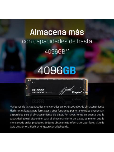 SSD KINGSTON KC3000 NVME 2048GB PCI EXPRESS 4.0 M.2 - Imagen 6