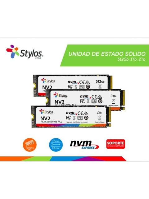 SSD STYLOS STMSSDM22B NVME 1TB M.2 2500 MB-S ESCRITURA 3000 MB-S LECTURA PCI EXPRESS 3.0 - Imagen 5