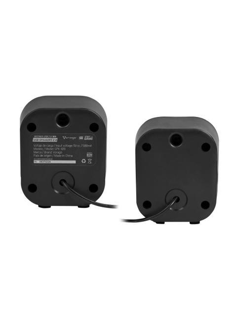 START THE GAME BOCINA PARA COMPUTADORA SPK-109 ALAMBRICO USB-A 2W RMS NEGRO - Imagen 4