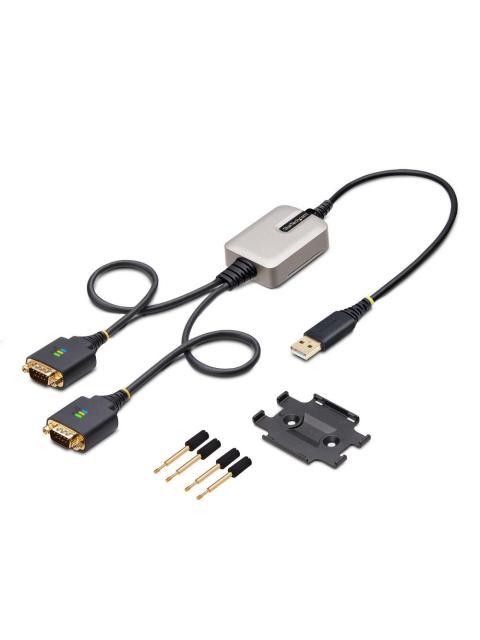 STARTECH ADAPTADOR 2X RS-232 MACHO - USB MACHO 60CM NEGRO-GRIS - Imagen 8