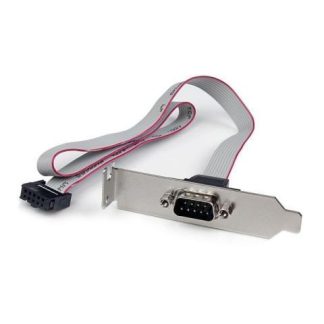 STARTECH  ADAPTADOR DE BAJO PERFIL IDC MACHO - DB-9 HEMBRA GRIS