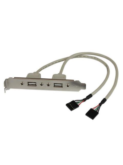 STARTECH ADAPTADOR DE PLACA USB A HEMBRA DE 2 PUERTOS