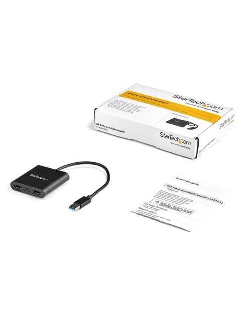 STARTECH ADAPTADOR DE VIDEO EXTERNO USB 3.0 A 2 PUERTOS HDMI 4K PARA 2 PANTALLAS - Imagen 4