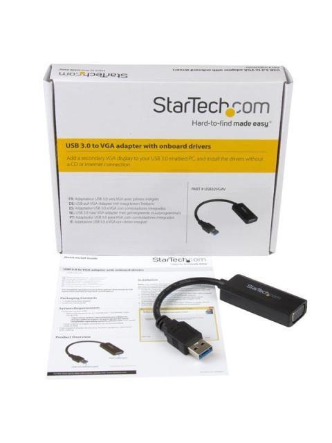 STARTECH ADAPTADOR DE VIDEO USB 3.0 MACHO - VGA HEMBRA CON CONTROLADORES INCORPORADOS NEGRO - Imagen 6