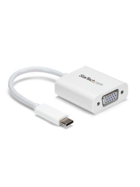 STARTECH ADAPTADOR DE VIDEO USB C - VGA BLANCO