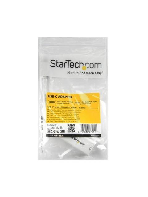 STARTECH ADAPTADOR DE VIDEO USBC MACHO - MINI DISPLAYPORT HEMBRA BLANCO 4K - Imagen 3
